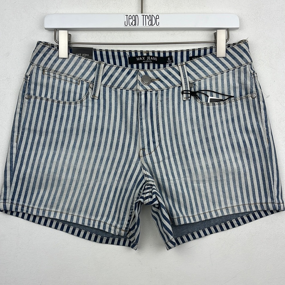 NWT MAX jeans Jailbird Strip Shorts